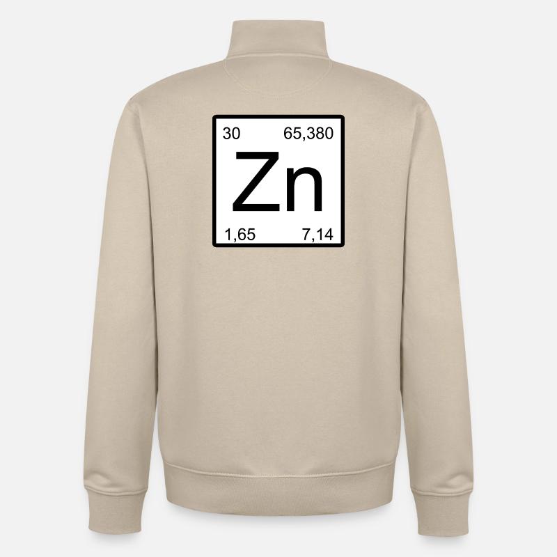 Conception à éléments carrés en zinc - Sweat zippé unisexe en coton bio Stanley/Stella - beige crème