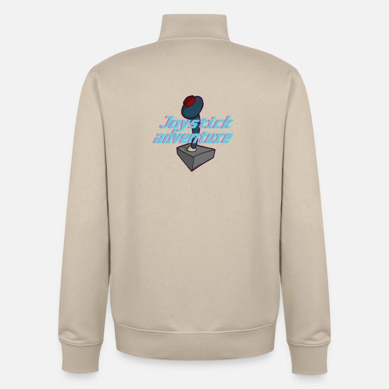 Bug de jeu d’aventure néon - Sweat zippé unisexe en coton bio Stanley/Stella - beige crème