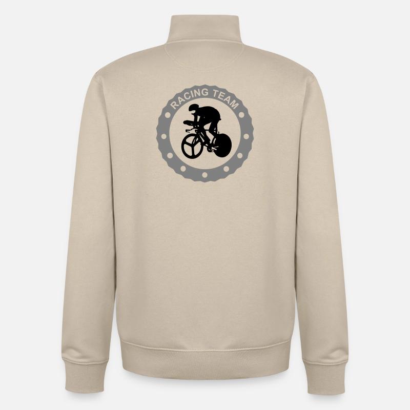 Équipe de course - Sweat zippé unisexe en coton bio Stanley/Stella - beige crème