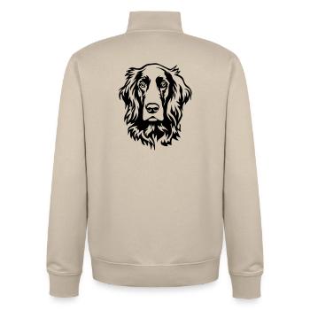 Irish Setter Kopf - Unisex Organic Zip Sweatshirt von Stanley/Stella - Cremebeige - Hinten - AI Model Male 185 dark (185cm)