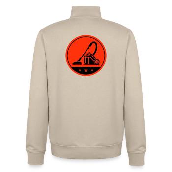 Nettoyage des aspirateurs - Sweat zippé unisexe en coton bio Stanley/Stella - beige crème - Dos - AI Model Male 185 dark (185cm)