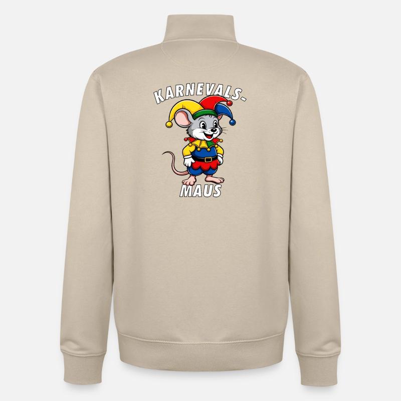 SOURIS DE CARNAVAL - Sweat zippé unisexe en coton bio Stanley/Stella - beige crème