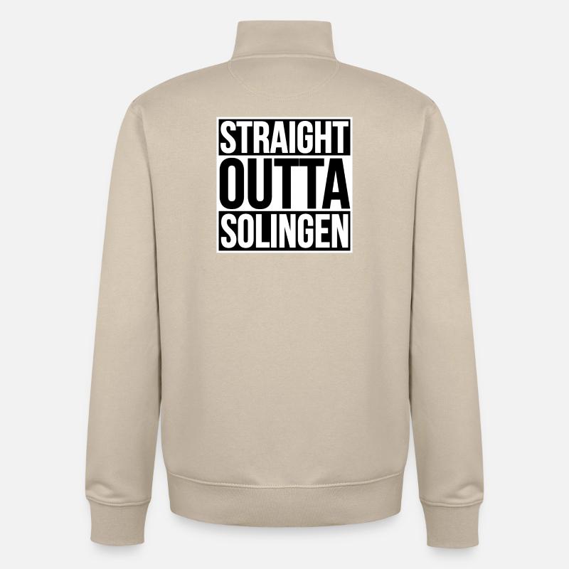 Solingen Straßenstatement - Unisex Organic Zip Sweatshirt von Stanley/Stella - Cremebeige