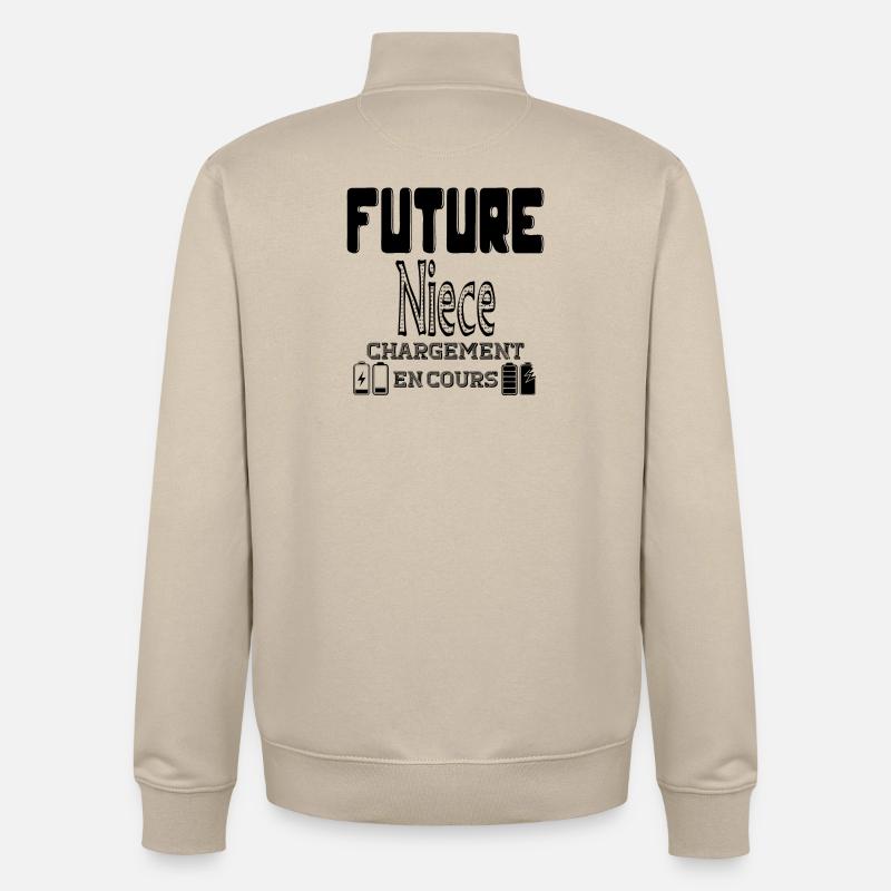 Future Niece Loading In Progress - Unisex Organic Zip Sweatshirt by Stanley/Stella - desert dust