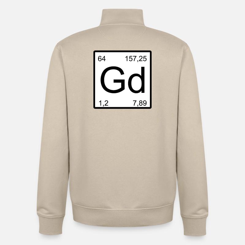 Gd Elementar Minimal Grafik - Unisex Organic Zip Sweatshirt von Stanley/Stella - Cremebeige