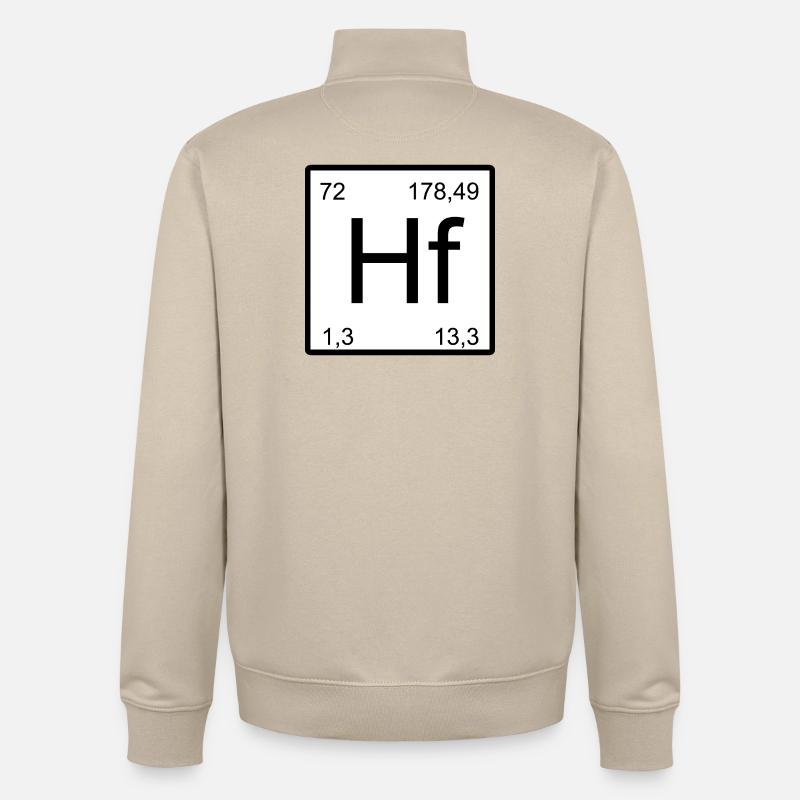 Hafnium Elementtile – Minimal - Unisex Organic Zip Sweatshirt von Stanley/Stella - Cremebeige