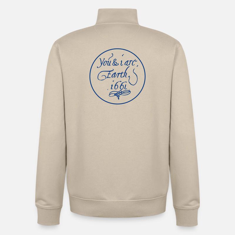Du und ich sind Erde 1661 - Unisex Organic Zip Sweatshirt von Stanley/Stella - Cremebeige