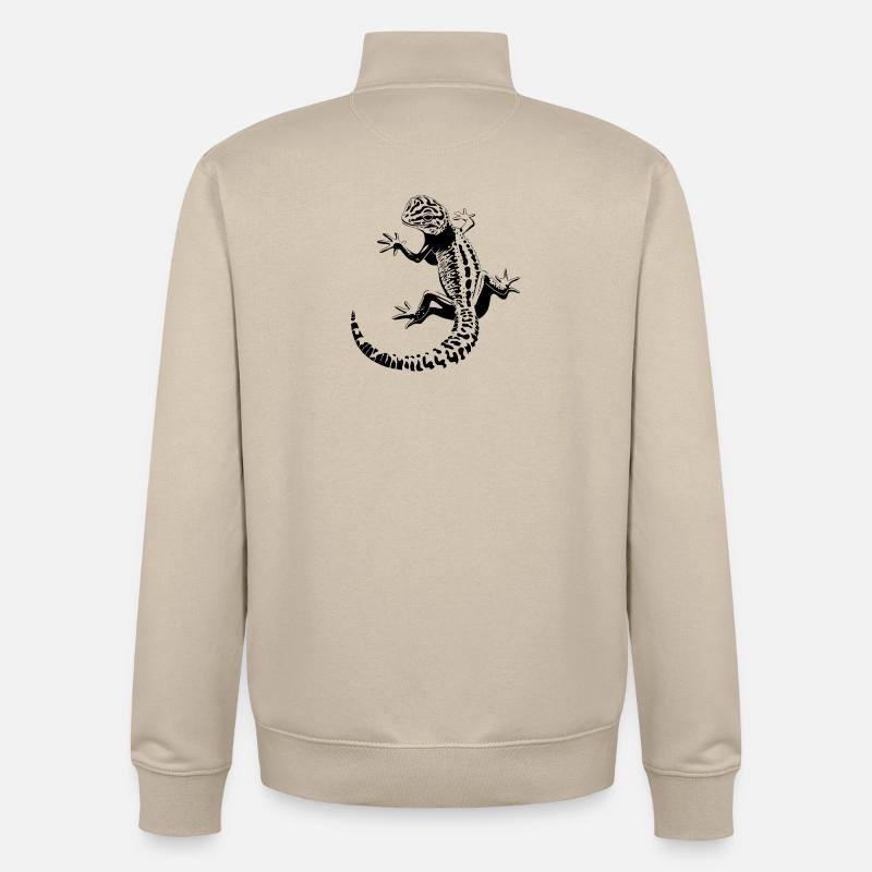 Leopardgecko - Unisex Organic Zip Sweatshirt von Stanley/Stella - Cremebeige