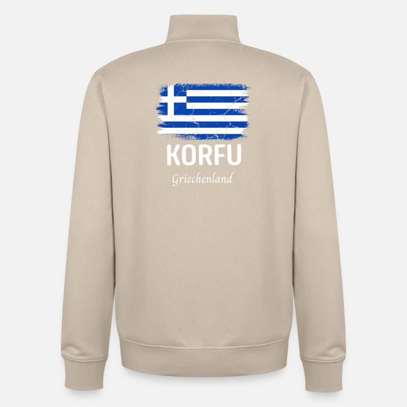 Corfu - Unisex Organic Zip Sweatshirt by Stanley/Stella - desert dust