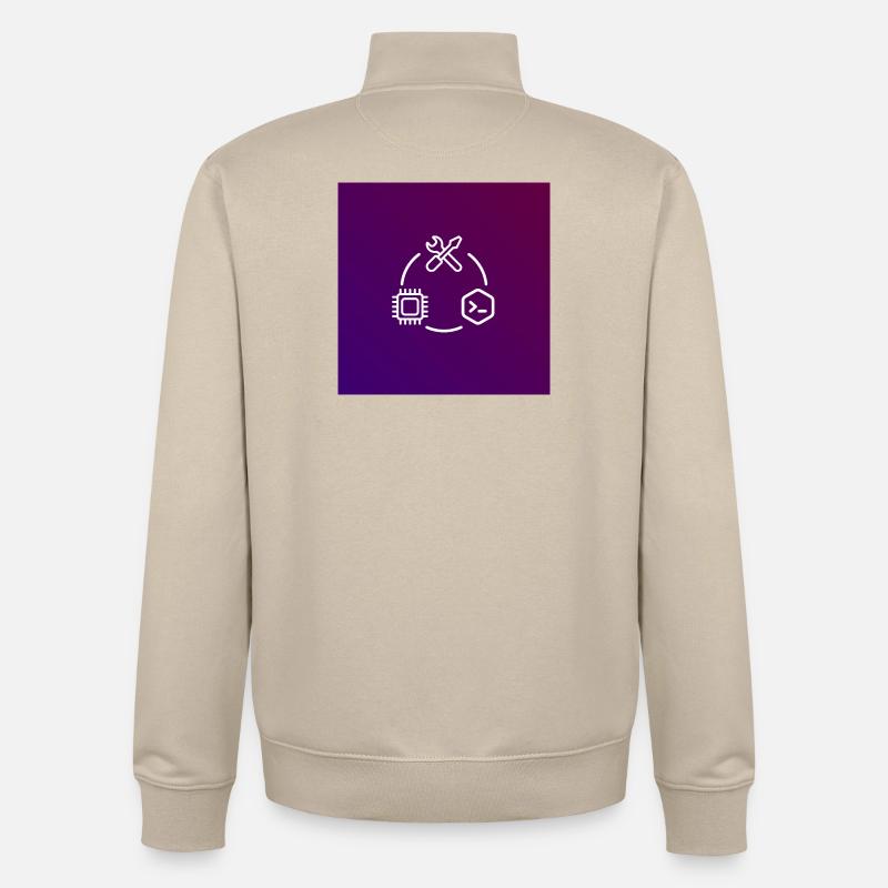 TechKreis Chip Code Werkzeug - Unisex Organic Zip Sweatshirt von Stanley/Stella - Cremebeige