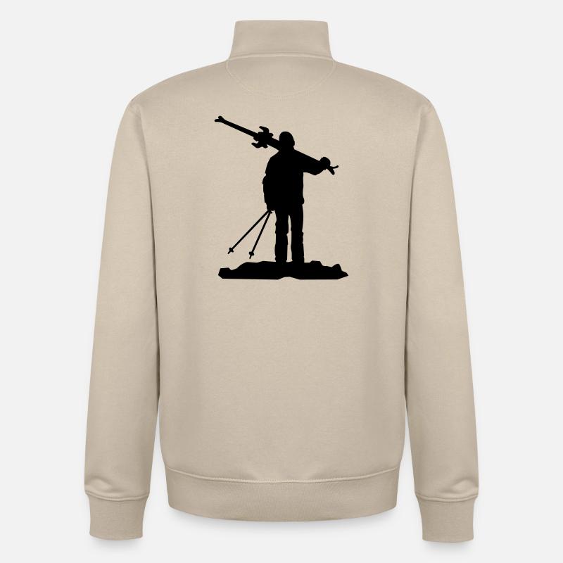 Ski - Unisex Organic Zip Sweatshirt von Stanley/Stella - Cremebeige
