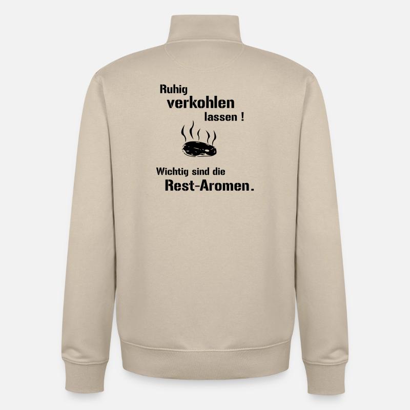 Saveurs résiduelles - Sweat zippé unisexe en coton bio Stanley/Stella - beige crème