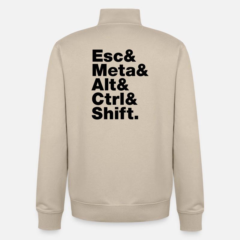 Esc & Meta & Alt & Ctrl & Shift - Unisex Organic Zip Sweatshirt by Stanley/Stella - desert dust