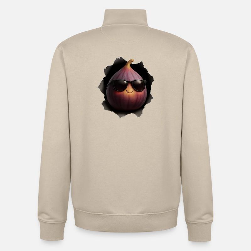 Figue - Sweat zippé unisexe en coton bio Stanley/Stella - beige crème