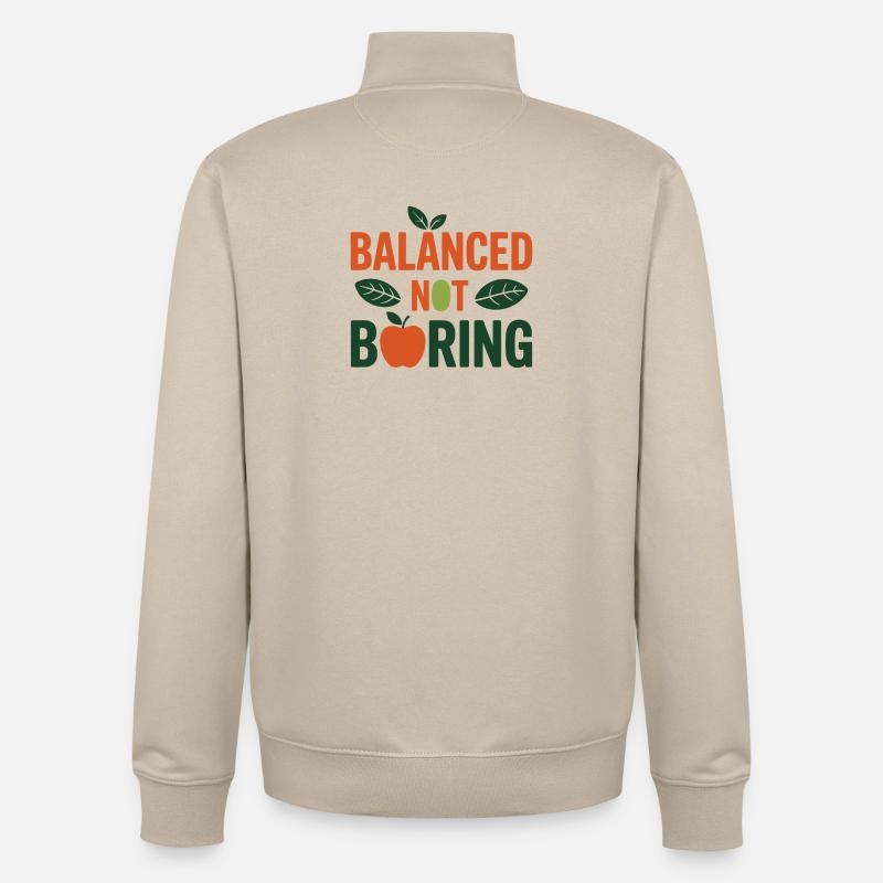 Balanced Not Boring Dietitian Professional - Unisex Organic Zip Sweatshirt by Stanley/Stella - desert dust