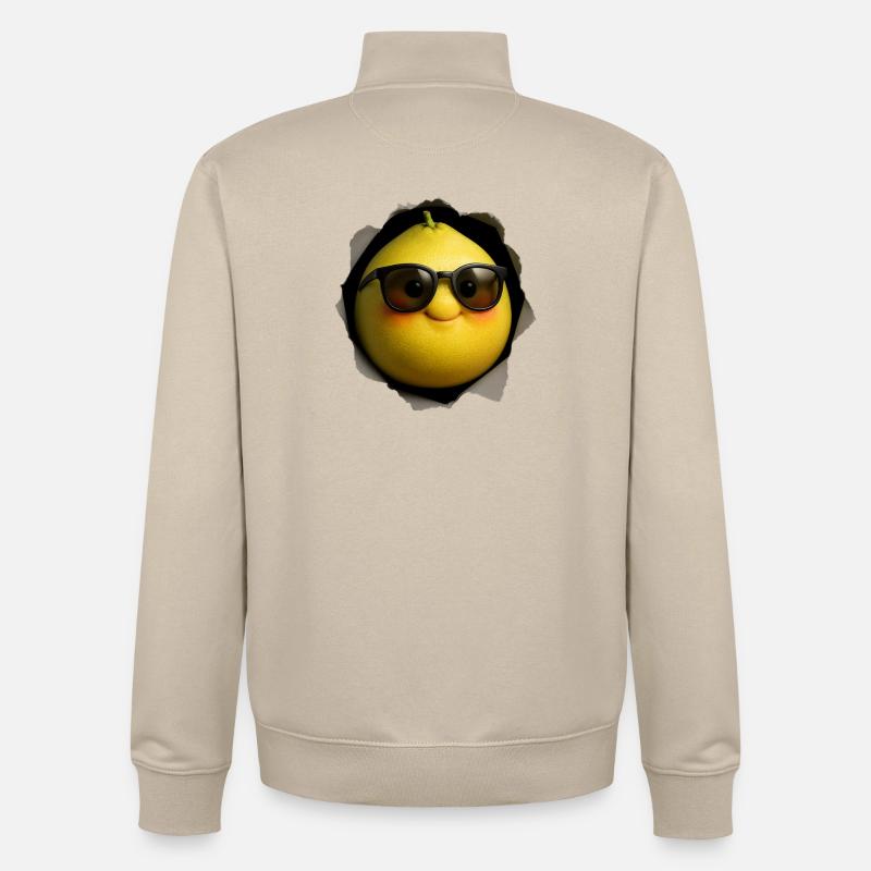 Pamplemousse - Sweat zippé unisexe en coton bio Stanley/Stella - beige crème