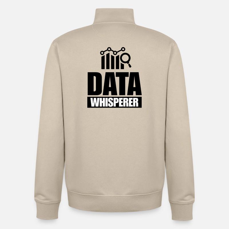 Analyste de données Scientifique Analyse d’ingénierie - Sweat zippé unisexe en coton bio Stanley/Stella - beige crème