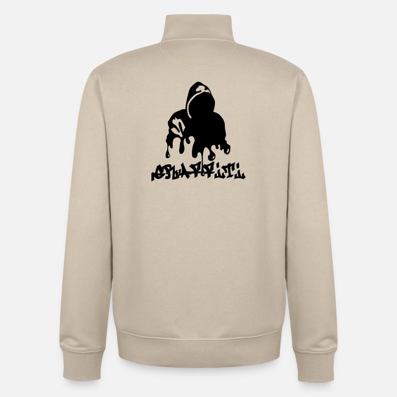 Graffiti - Sweat zippé unisexe en coton bio Stanley/Stella - beige crème