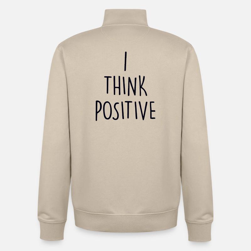 Je pense que c’est poirien - Sweat zippé unisexe en coton bio Stanley/Stella - beige crème