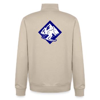 Ski Sport Silhouette Berge - Unisex Organic Zip Sweatshirt von Stanley/Stella - Cremebeige - Hinten - AI Model Male 185 dark (185cm)