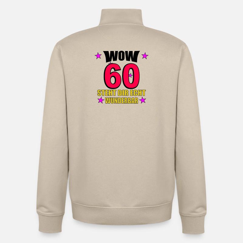 steht dir echt wunderbar - Unisex Organic Zip Sweatshirt von Stanley/Stella - Cremebeige