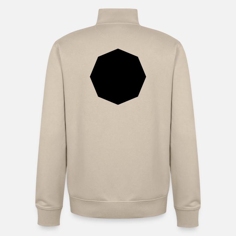 octogone - Sweat zippé unisexe en coton bio Stanley/Stella - beige crème