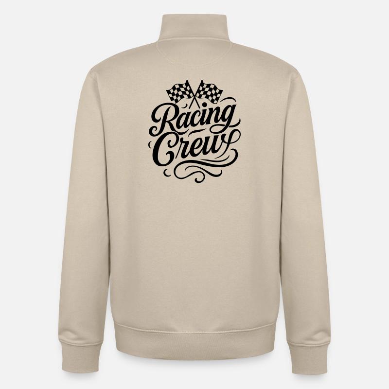 Équipage de course - Sweat zippé unisexe en coton bio Stanley/Stella - beige crème