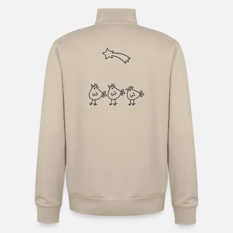 Chick Crowns Star Arch Three Kings - Unisex Organic Zip Sweatshirt by Stanley/Stella - desert dust