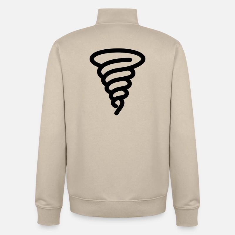 tornade - Sweat zippé unisexe en coton bio Stanley/Stella - beige crème
