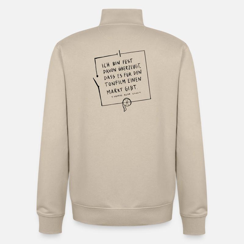 Thomas Edison Circuit - Unisex Organic Zip Sweatshirt by Stanley/Stella - desert dust