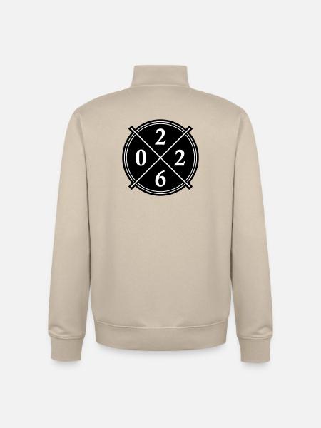 2026 Year Symbol - Unisex Organic Zip Sweatshirt by Stanley/Stella - desert dust