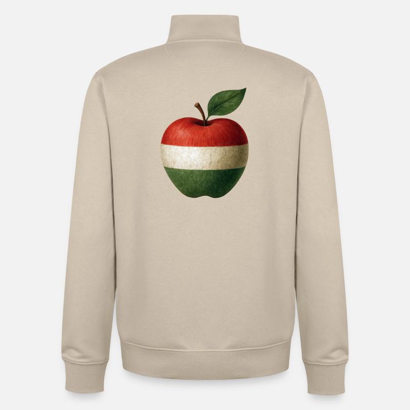 Hongrie - Sweat zippé unisexe en coton bio Stanley/Stella - beige crème