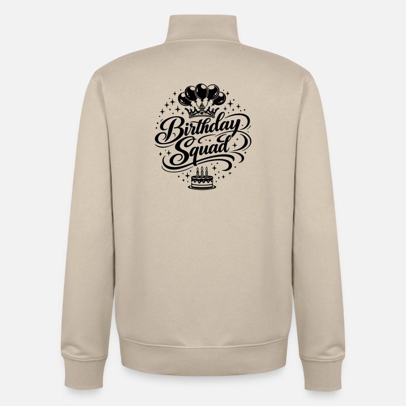 Effectif d’anniversaire - Sweat zippé unisexe en coton bio Stanley/Stella - beige crème