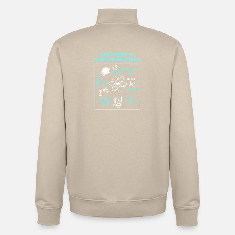 Physique quantique Physique quantique Saut quantique - Sweat zippé unisexe en coton bio Stanley/Stella - beige crème