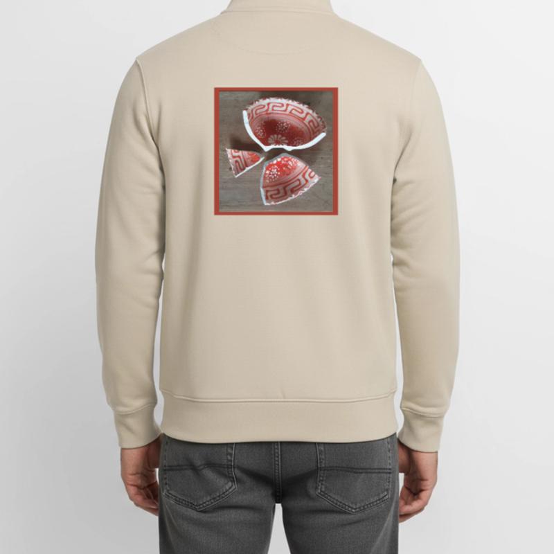 Broken Shell Patterning Unisex Organic Zip Sweatshirt by Stanley/Stella