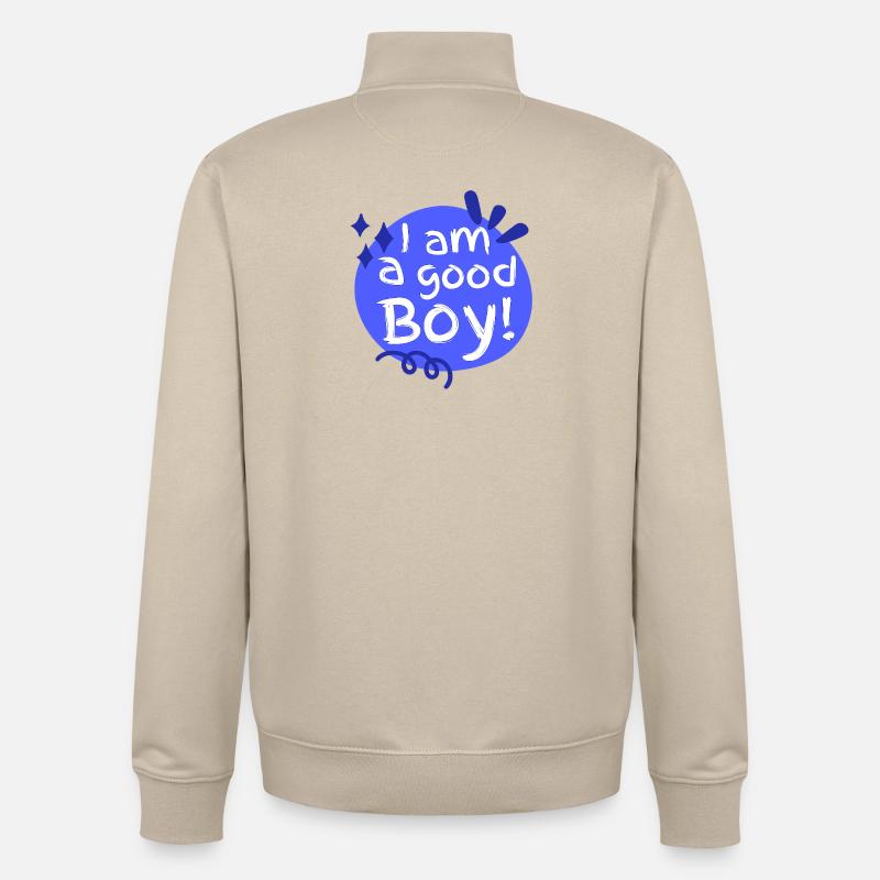 Ich bin ein guter Junge - Unisex Organic Zip Sweatshirt von Stanley/Stella - Cremebeige