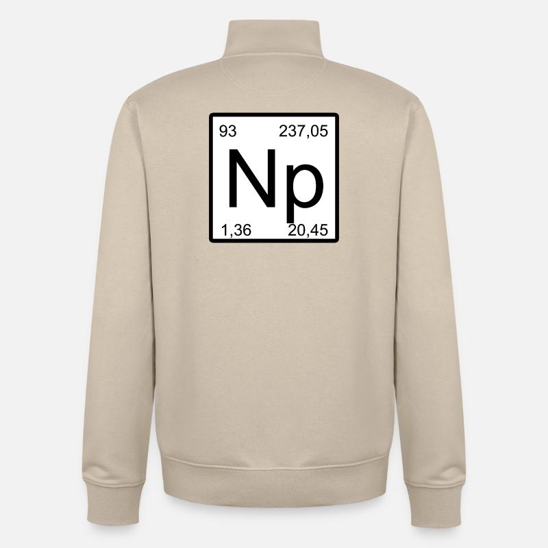 Neptunium Elementar Minimalkunst - Unisex Organic Zip Sweatshirt von Stanley/Stella - Cremebeige