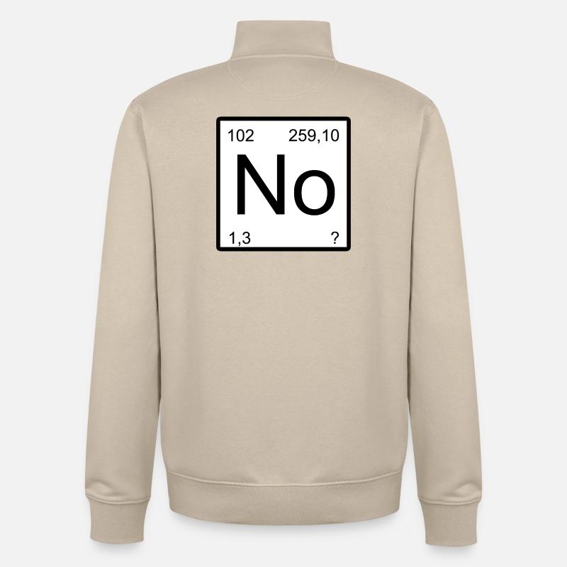 Nobelium Pas Symbole élémentaire Nobelium Tee - Sweat zippé unisexe en coton bio Stanley/Stella - beige crème