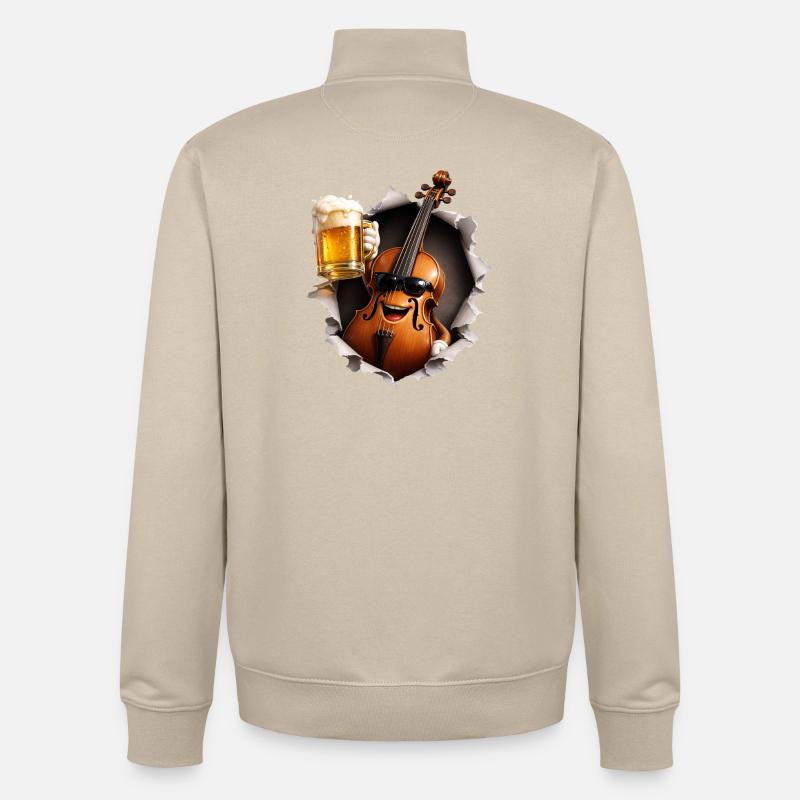 Cello Bier - Unisex Organic Zip Sweatshirt von Stanley/Stella - Cremebeige