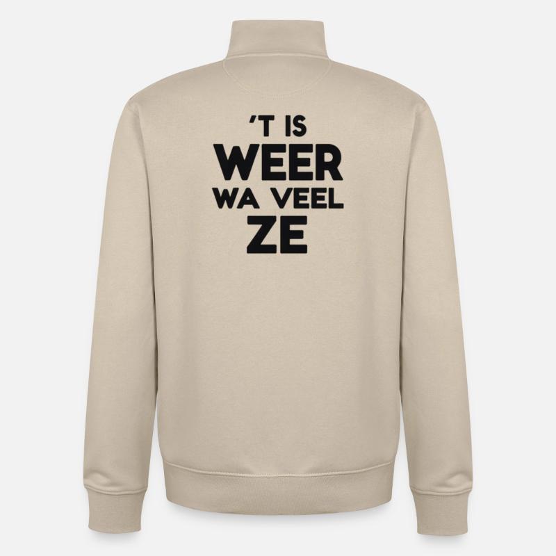 C’EST ENCORE UNE FOIS - Sweat zippé unisexe en coton bio Stanley/Stella - beige crème