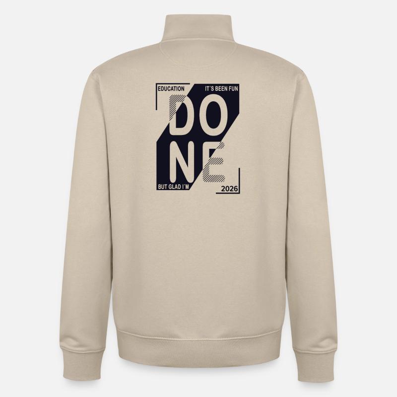 Done 2026 – Training completed design - Unisex Organic Zip Sweatshirt by Stanley/Stella - desert dust