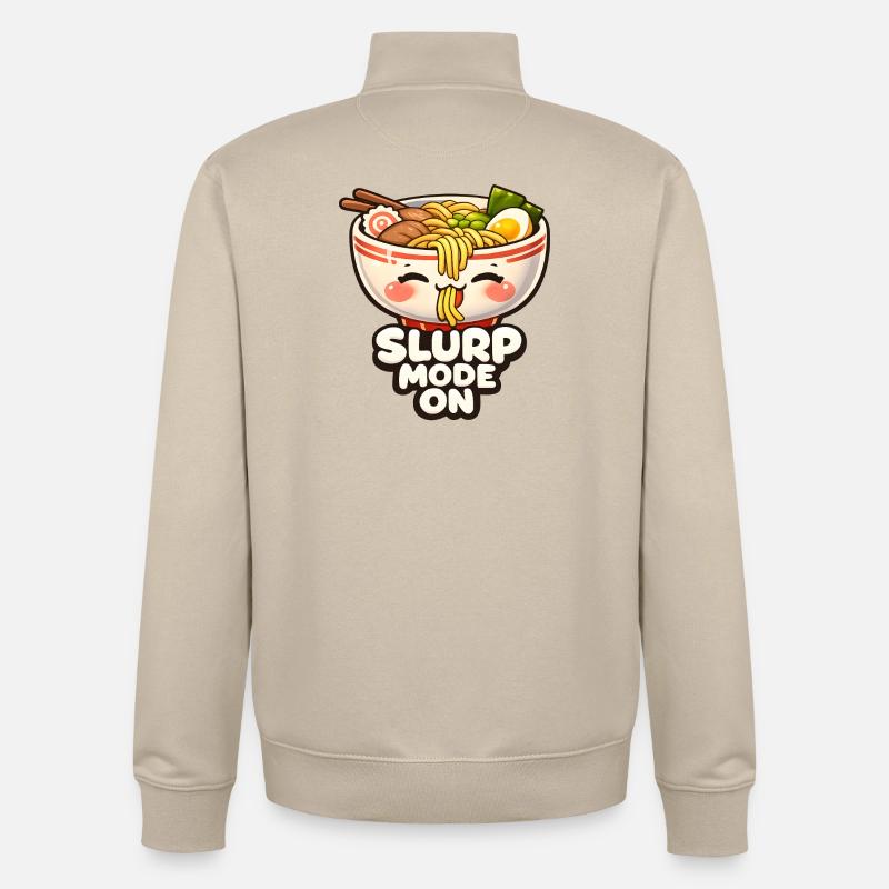 Mode Aspiration de Ramen Activé - Sweat zippé unisexe en coton bio Stanley/Stella - beige crème