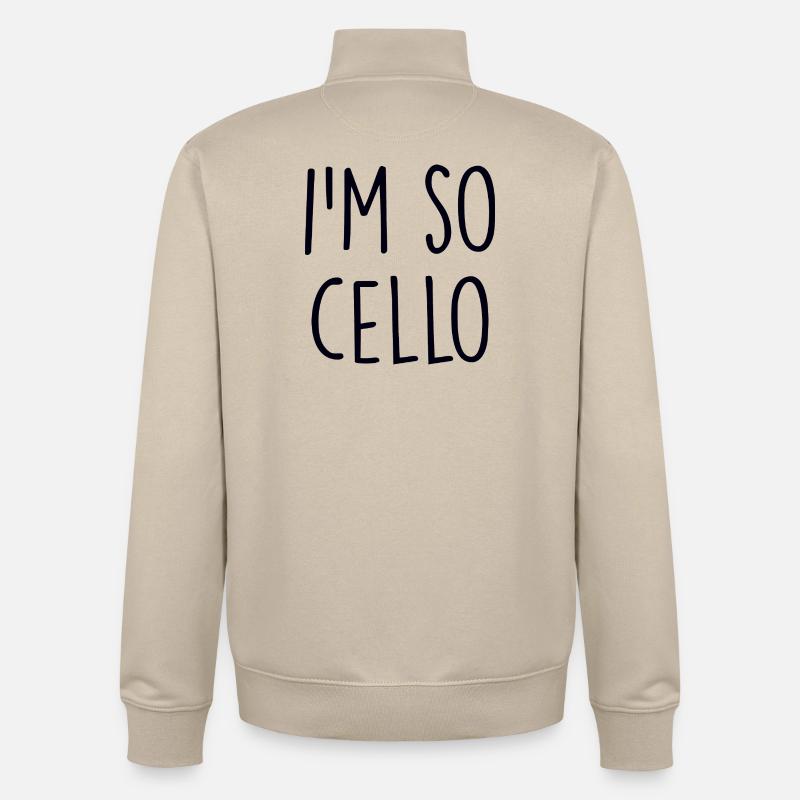 Violoncelle - Sweat zippé unisexe en coton bio Stanley/Stella - beige crème