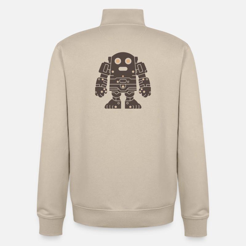 golem - Sweat zippé unisexe en coton bio Stanley/Stella - beige crème