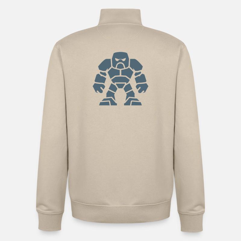 golem - Sweat zippé unisexe en coton bio Stanley/Stella - beige crème