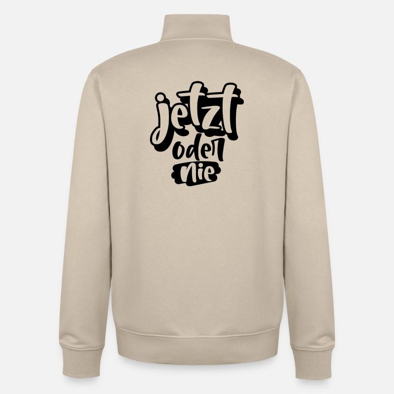 Jetzt oder Nie - Unisex Organic Zip Sweatshirt von Stanley/Stella - Cremebeige