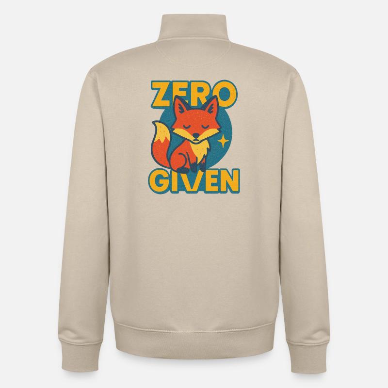 Zero Fox Given - Unisex Organic Zip Sweatshirt by Stanley/Stella - desert dust