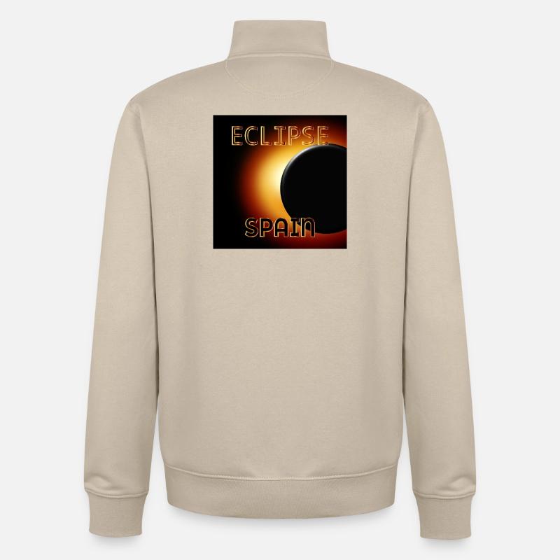 ECLIPSE SPANIEN, August 2026 - Unisex Organic Zip Sweatshirt von Stanley/Stella - Cremebeige