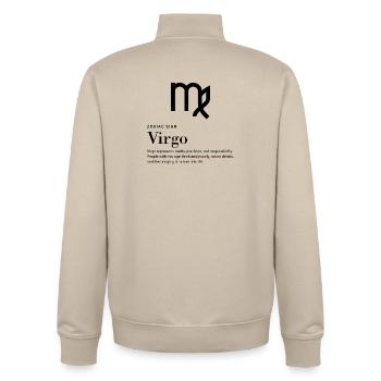 Virgo - Zodiac sign - Unisex Organic Zip Sweatshirt von Stanley/Stella - Cremebeige - Hinten - AI Model Male 185 dark (185cm)
