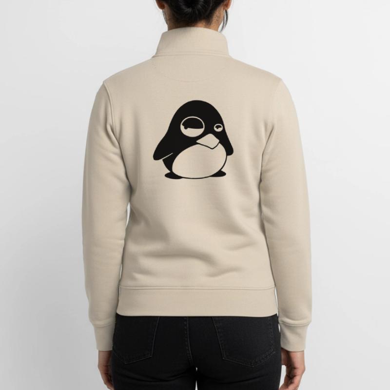 Grumpy Tux – Drôle de Penguin Linux pour les geeks Sweat zippé unisexe en coton bio Stanley/Stella